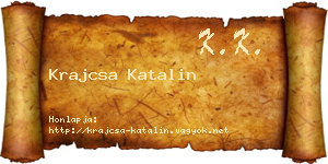 Krajcsa Katalin névjegykártya